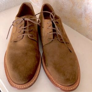 Bostonian Loafer Shoes Leather Caramel 12M Suede Comfort Arch Lace Brown